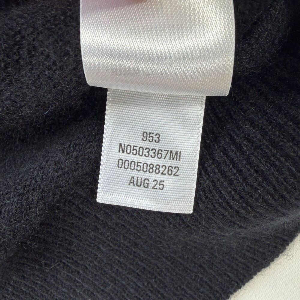 Nordstrom 100% Cashmere Crewneck Sweater Black Sz XL Minimalist Quiet Luxury NWT - Picture 11 of 11